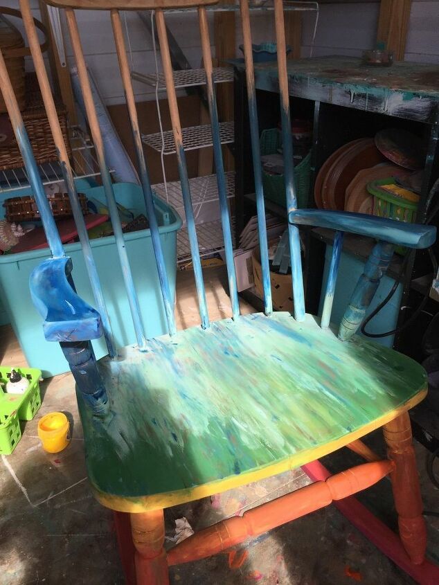 rainbow rocket, painted furniture