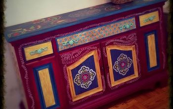 Hand Painted Bohemian Style Table