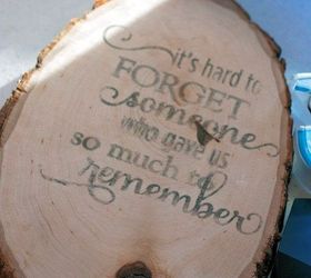 diy woodburned tribute plaque for a loved one for beginners, crafts
