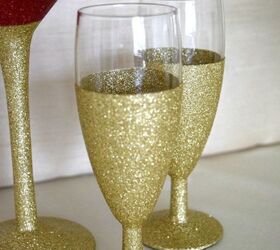create beautiful sparkly festive glasses, christmas decorations, crafts, decoupage, how to, seasonal holiday decor