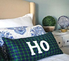 diy ho ho plaid pillowcase, bedroom ideas, christmas decorations, crafts, repurposing upcycling, seasonal holiday decor