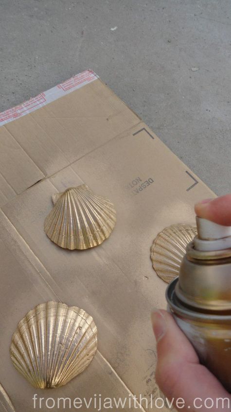Painted Shell Candles Beautiful Gold Candles Made Using Spray Paint and Sea Shells | Hometalk