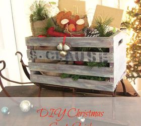 a vintage holiday crate sleigh, christmas decorations, repurposing upcycling, seasonal holiday decor
