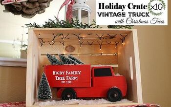 Caja de vacaciones X 10 ~ Camión de época con árboles de Navidad