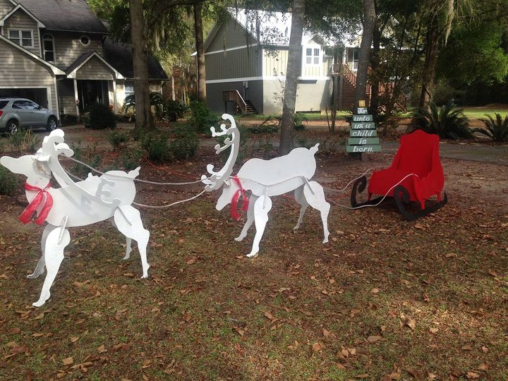 decoraes de natal ao ar livre, Papai Noel est vindo para a cidade