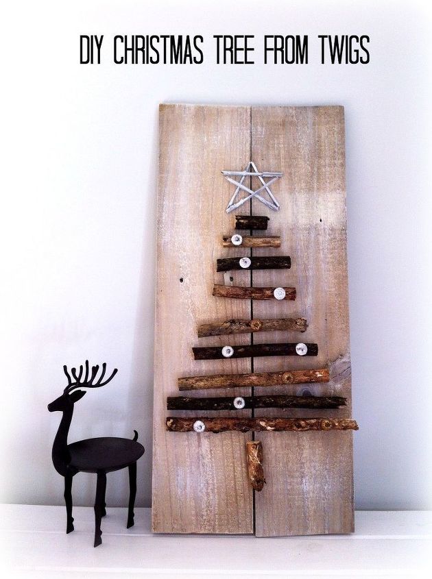 nordic inspired twig christmas tree, christmas decorations, crafts, seasonal holiday decor, woodworking projects