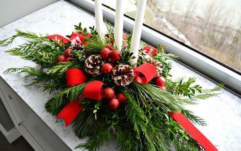 Make This Evergreen Christmas Centerpiece #HomeForChristmas