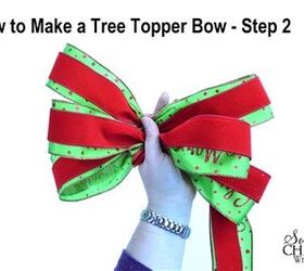 how to make a tree topper bow, christmas decorations, crafts, how to, seasonal holiday decor