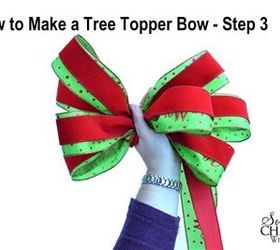 how to make a tree topper bow, christmas decorations, crafts, how to, seasonal holiday decor