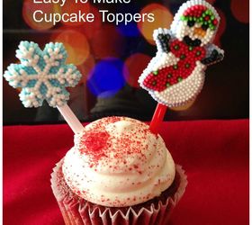 easy beautiful cupcake toppers for christmas, crafts
