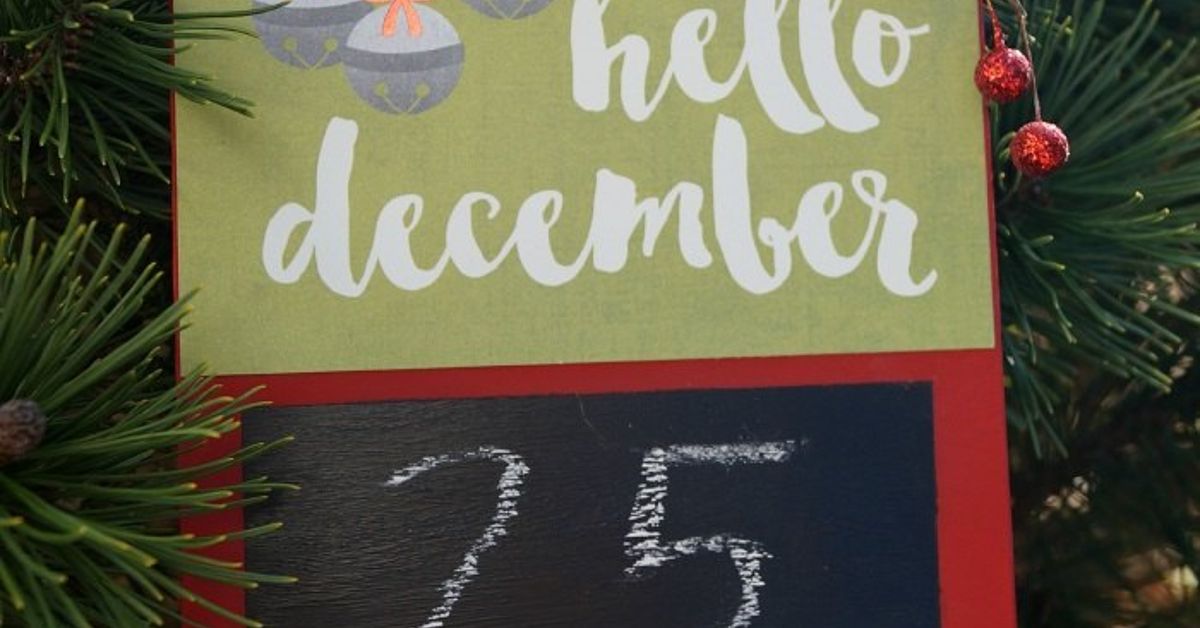 Contdown Natal Prancheta com acabamento em giz de contagem regressiva de Natal | Hometalk
