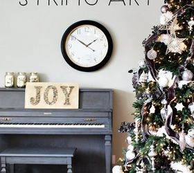 christmas string art, christmas decorations, crafts, seasonal holiday decor