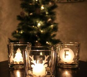 DIY Etched Glass Candle Holders