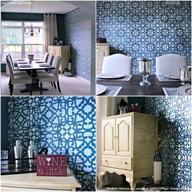 make your home modern or moroccan with this lace stencil, home decor, painting, wall decor