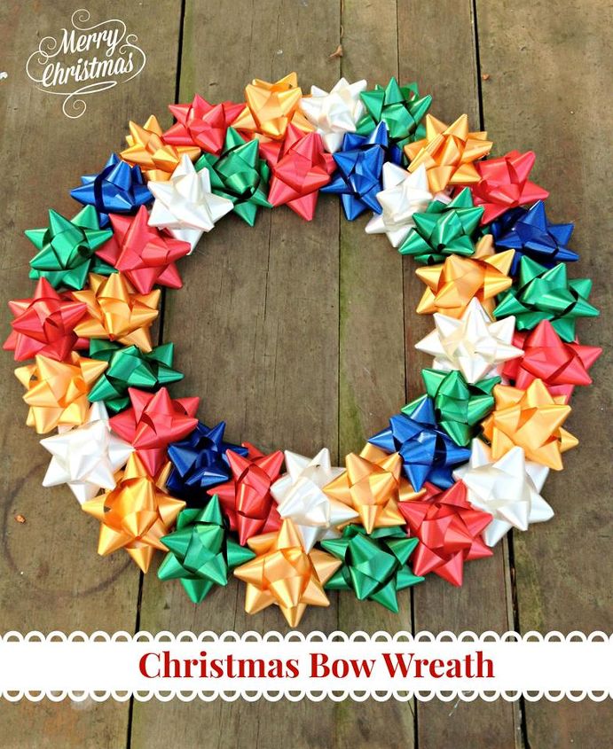 diy christmas bow wreath, christmas decorations, crafts, wreaths