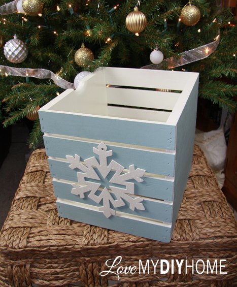 caixa de madeira de natal e 4 receitas de tinta giz
