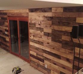 Created a Plank Wall to Replace Paneling in Lower Level... | Hometalk