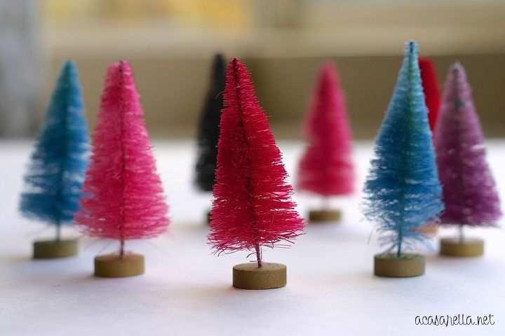 colorful trees are expensive at the store dye them at home for less, crafts