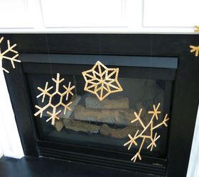making craft stick snowflakes for christmas mantle display, christmas decorations, crafts, fireplaces mantels, how to, seasonal holiday decor