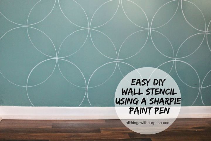 easy free wall stencil, home decor, painting, wall decor