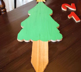 diy scrap wood christmas tree address sign, christmas decorations, crafts, seasonal holiday decor