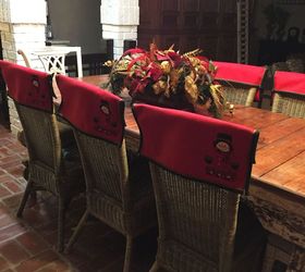 christmas chair flair, christmas decorations, crafts, seasonal holiday decor, reupholster