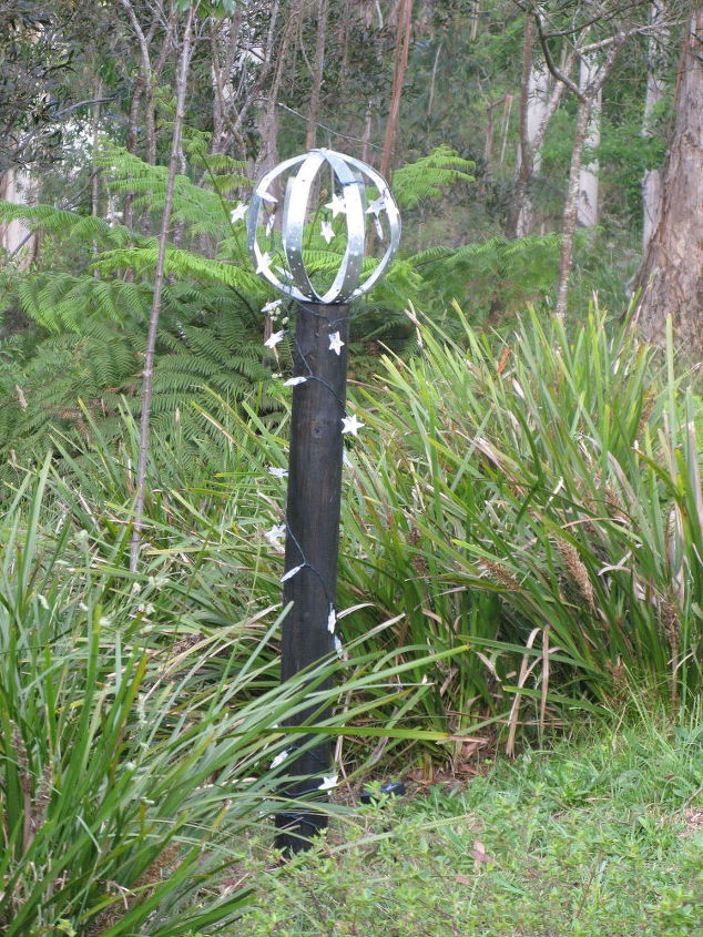 garden orb made from metal strapping, crafts, gardening