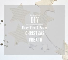diy easy wire paper christmas wreath, christmas decorations, crafts, wreaths