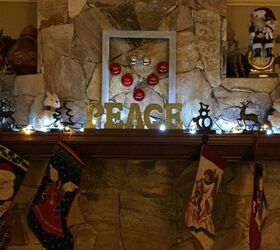 something new for my mantle, chalk paint, christmas decorations, fireplaces mantels, seasonal holiday decor, This year s display