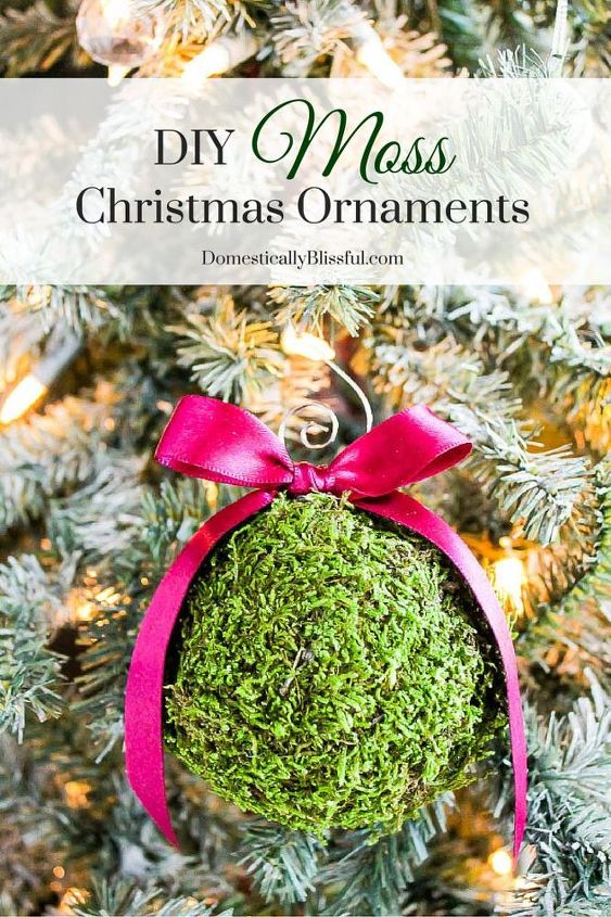 moss christmas ornaments, christmas decorations, crafts, repurposing upcycling, seasonal holiday decor