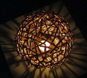 Cómo hacer una pantalla de lámpara con ramitas