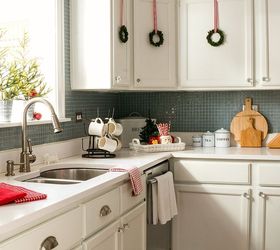 very merry christmas home tour, christmas decorations, home decor, kitchen cabinets, kitchen design