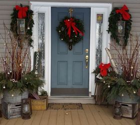 how i dressed up my front porch for christmas and the winter season, christmas decorations, porches, seasonal holiday decor, Front porch 2014