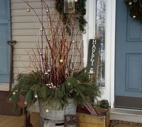 how i dressed up my front porch for christmas and the winter season, christmas decorations, porches, seasonal holiday decor, 2014