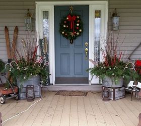 how i dressed up my front porch for christmas and the winter season, christmas decorations, porches, seasonal holiday decor, Front porch 2015