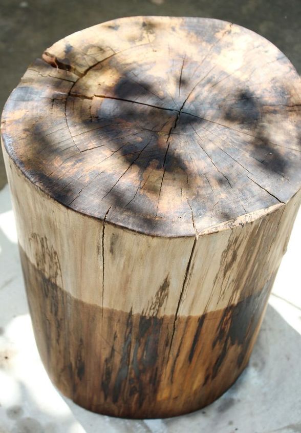 mesa lateral moderna diy stump