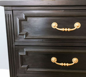 chic black painted dresser, painted furniture