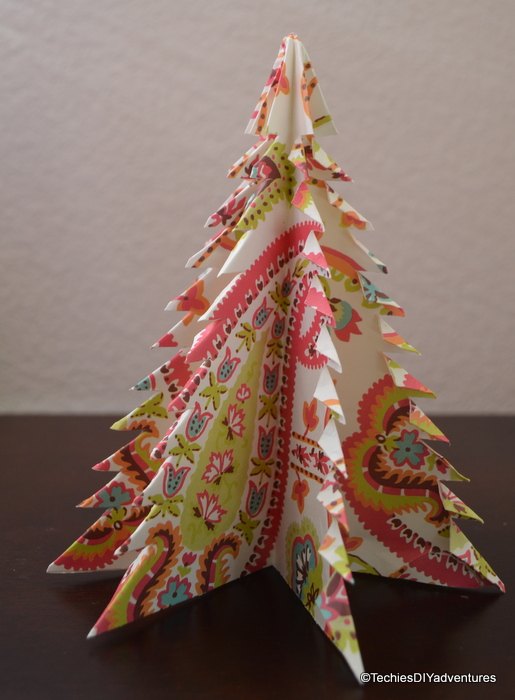 rvore de natal de origami diy