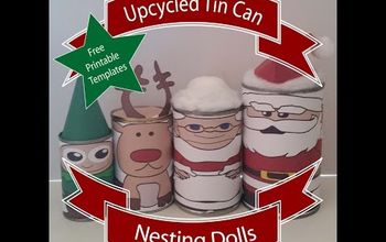 Muñecos nido de Navidad de lata reciclada