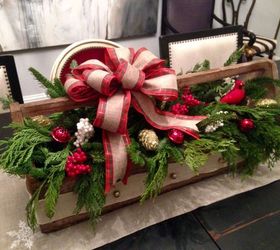 thrifty vintage toolbox christmas centerpiece, christmas decorations, crafts, diy, seasonal holiday decor