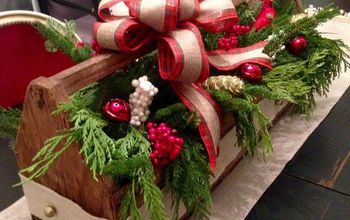 Thrifty Vintage Toolbox Christmas Centerpiece