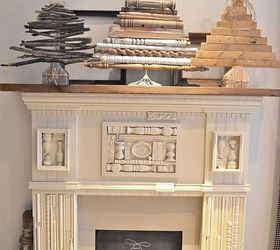 fire and ice in faux fireplace, christmas decorations, fireplaces mantels, seasonal holiday decor