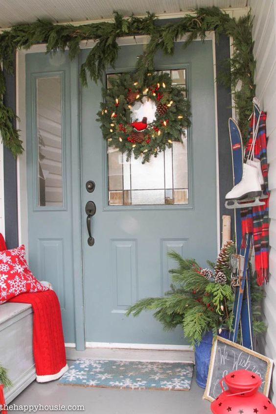 merry christmas home tour porch and entry, christmas decorations, home decor, porches, seasonal holiday decor