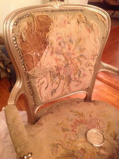 old chair new life, painted furniture, reupholster