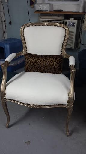old chair new life, painted furniture, reupholster