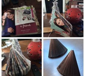 christmas tree magazines, christmas decorations, crafts, seasonal holiday decor, Fold magazines by pulling corner to binding