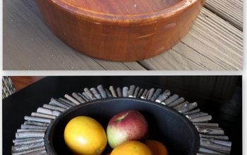 Thrift Store Wood Salad Bowl Makeover