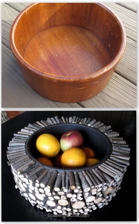 thrift store wood salad bowl makeover, crafts, repurposing upcycling