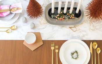 Faux Marble Table Runner