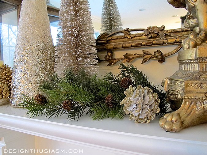 a simple inexpensive holiday mantel with casual elegance, christmas decorations, fireplaces mantels, home decor, seasonal holiday decor